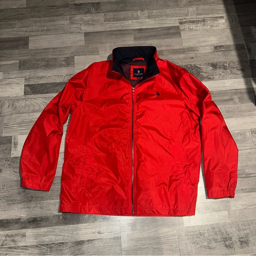 U.S. Polo Assn. Vibrant Red Men's Windbreaker